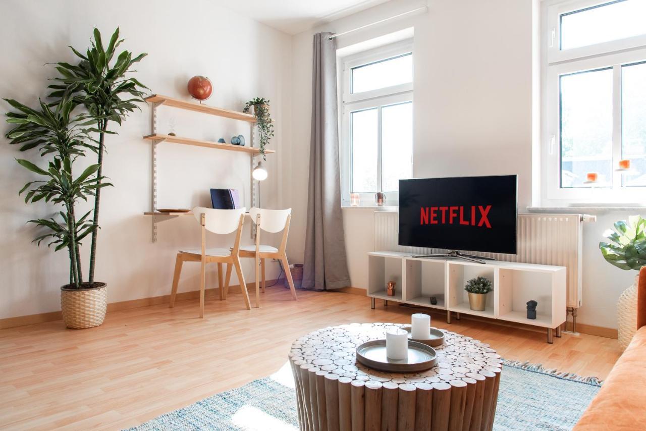 Stilvolles Apartment - Balkon, Netflix, Nespresso, Zentral, Messe Chemnitz Exteriör bild